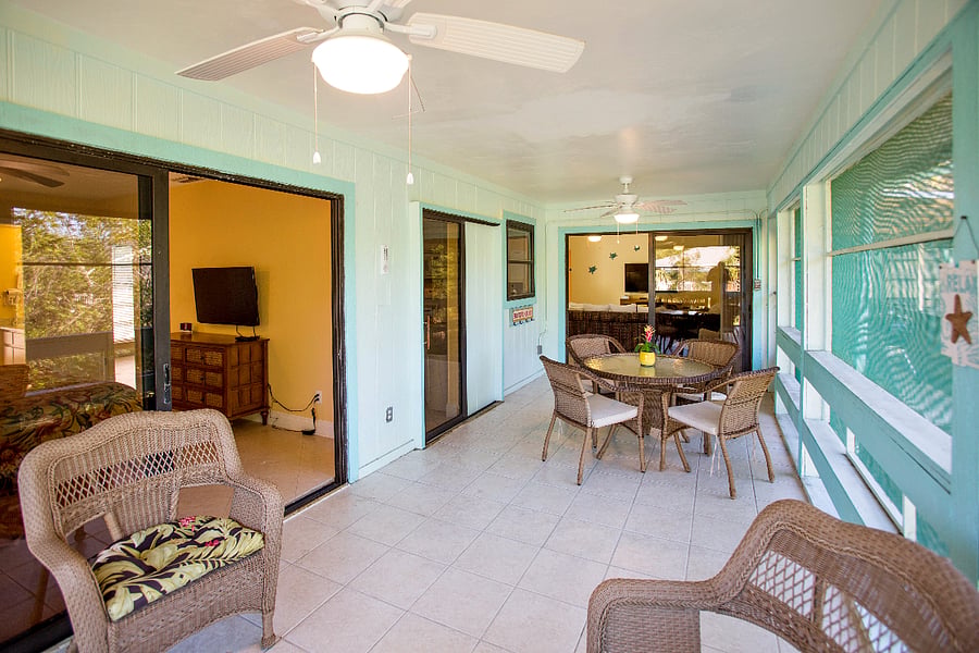 Screened in porch.