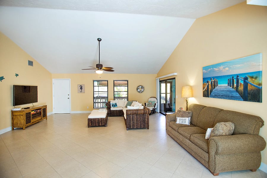 Living room from the front door.