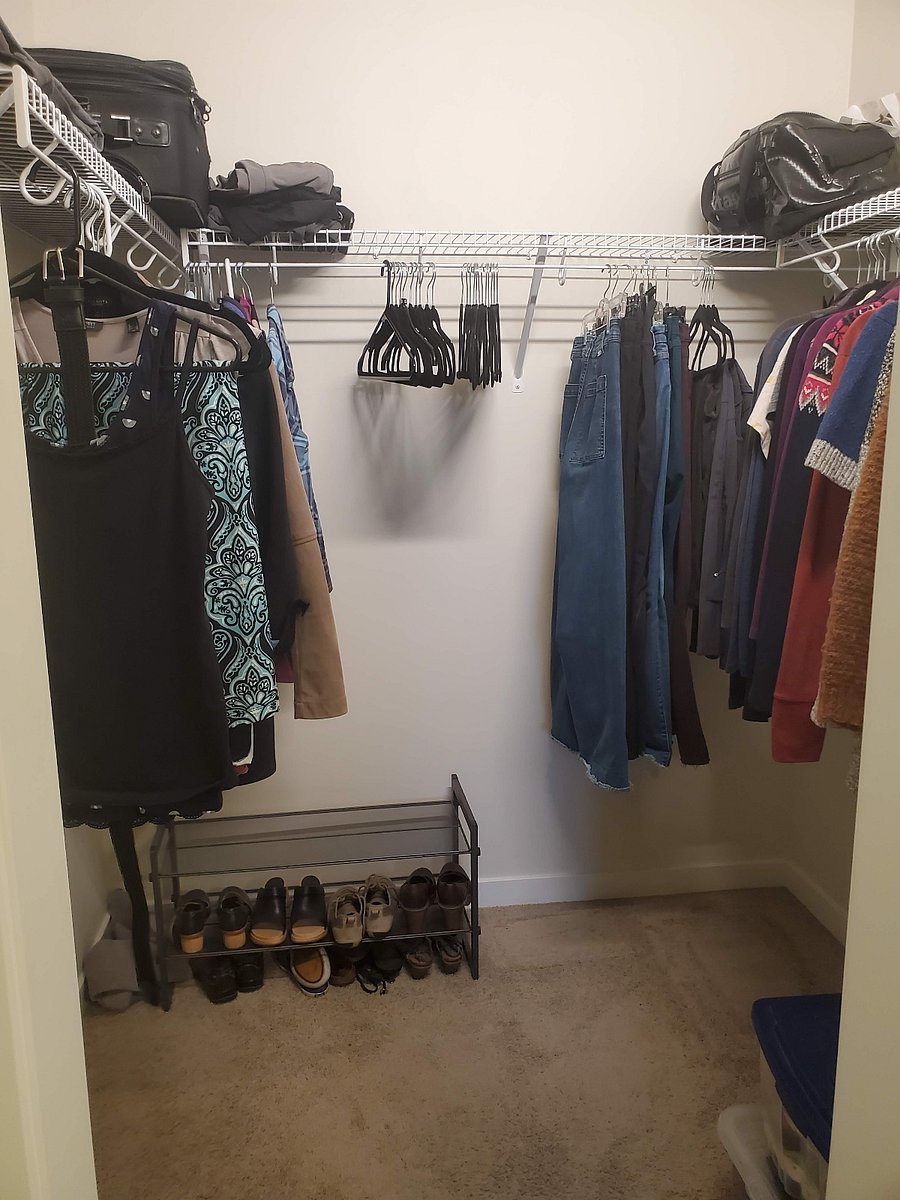Walk-in closet off main bedroom. Clothes will be removed.