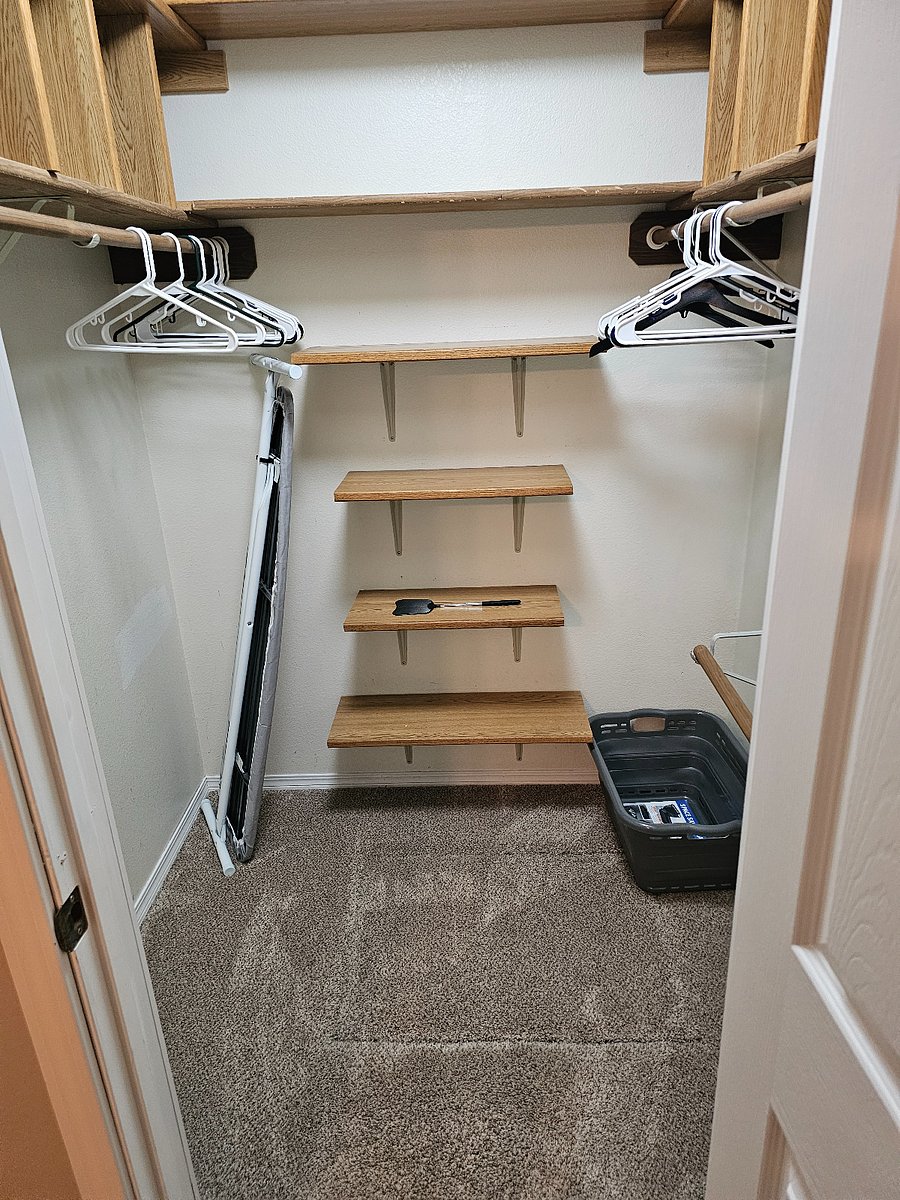 Master bedroom walk in closet