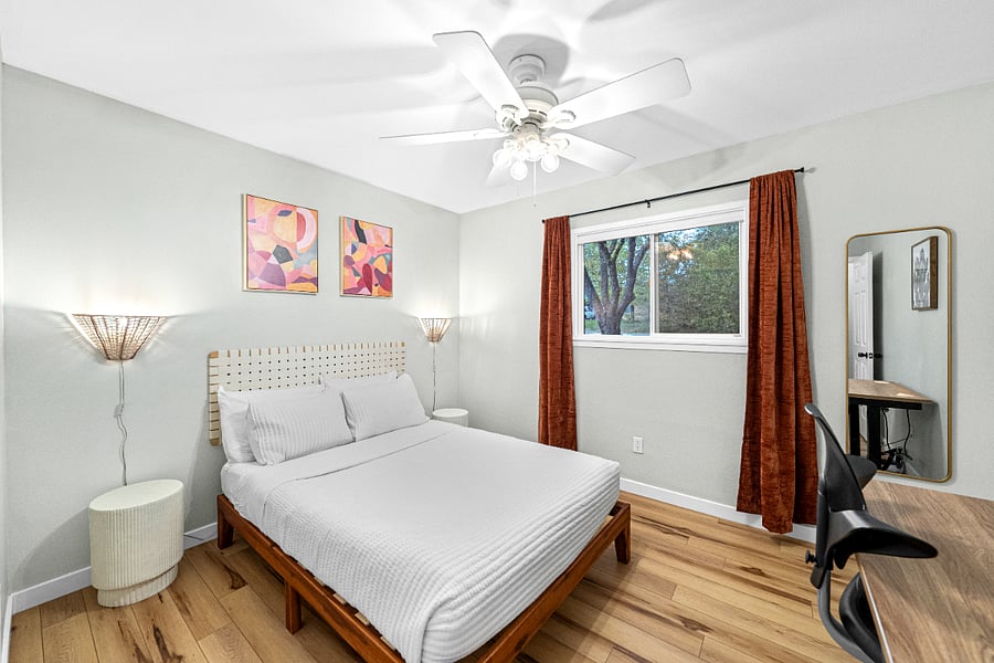 Secondary bedroom #1 with standing desk