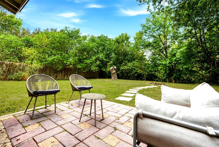 Patio and backyard