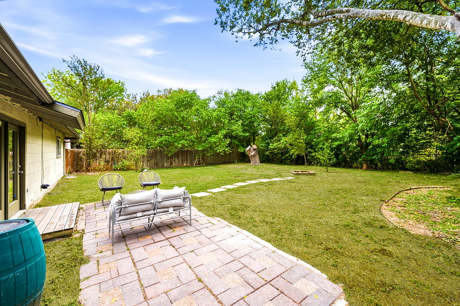 Backyard and patio wide