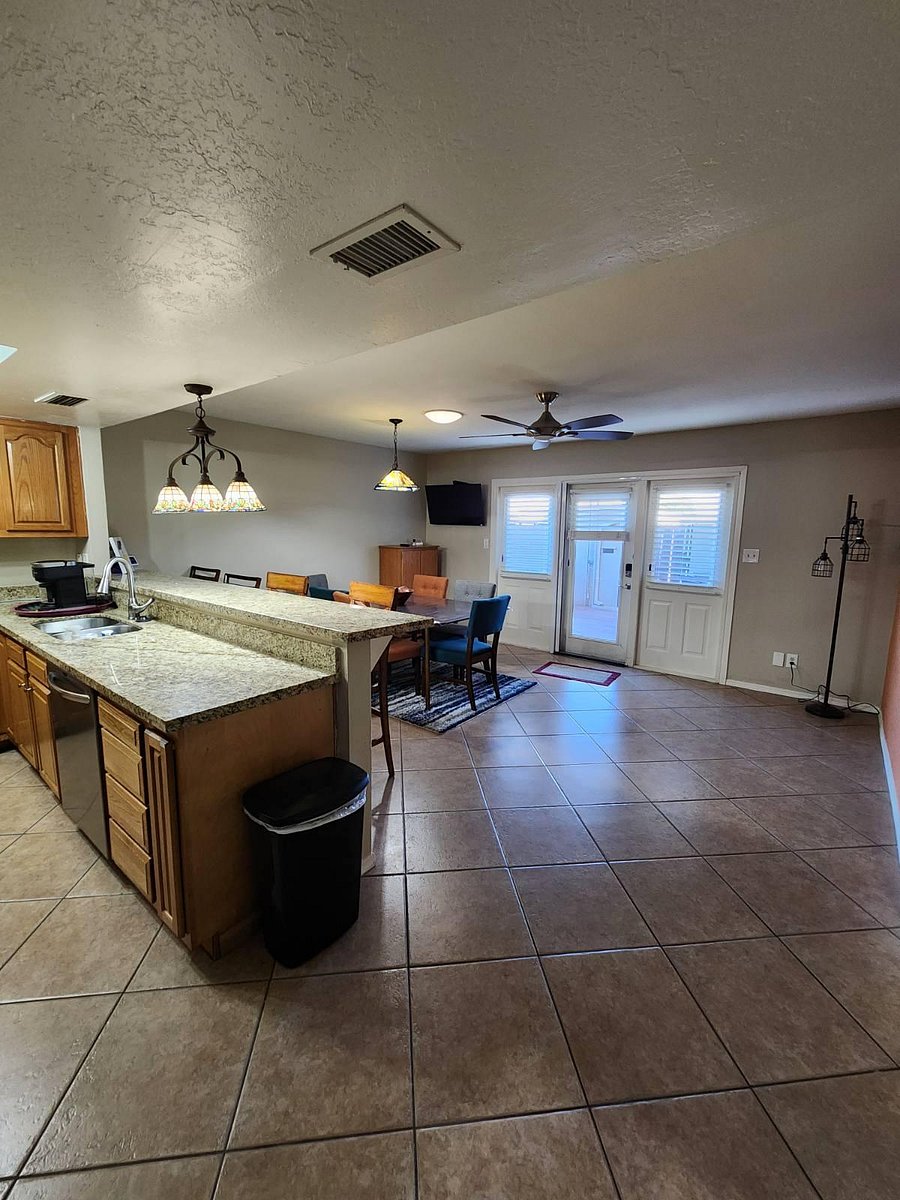 Breakfast bar and dining room.