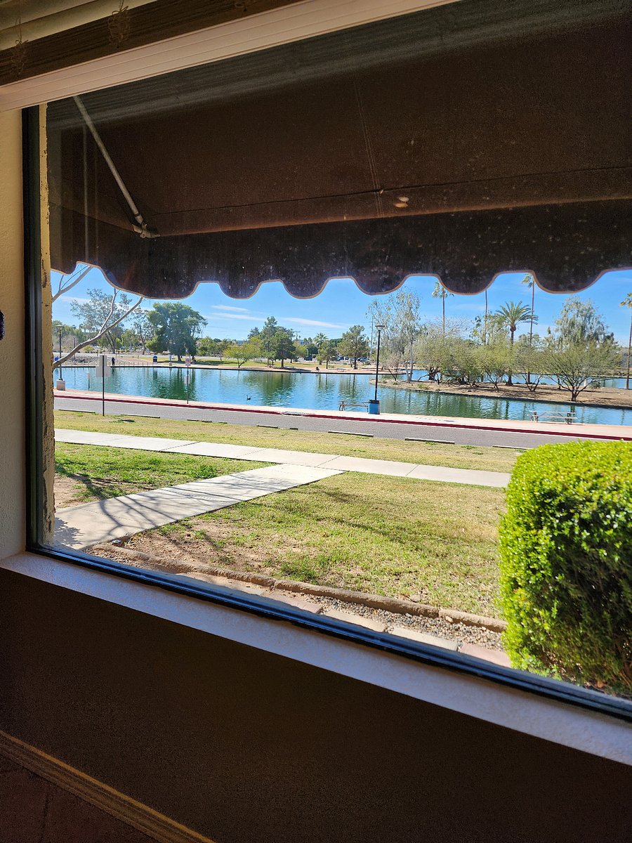 View of lake from living room.
