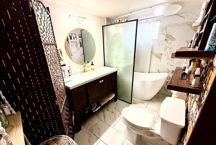 Master bathroom with soaking tub