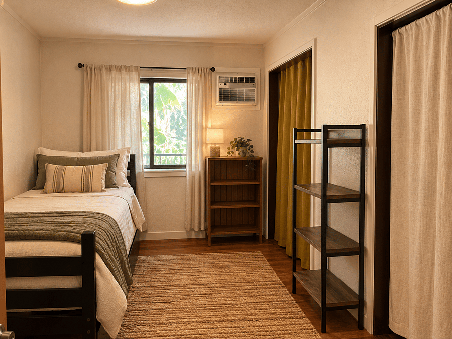 2nd bedroom - twin bed + twin trundle, and half bath