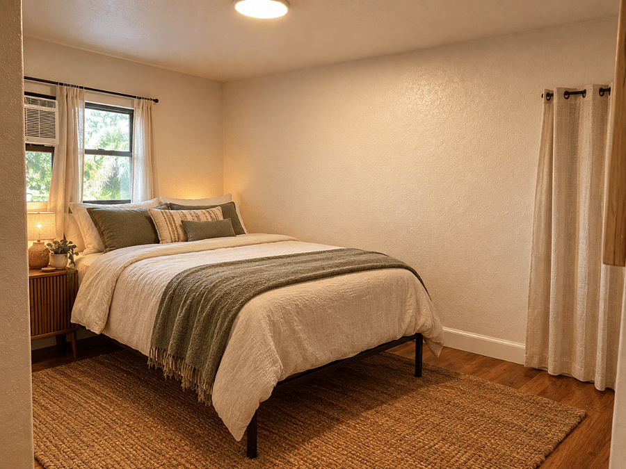 3rd bedroom - full size bed and desk 