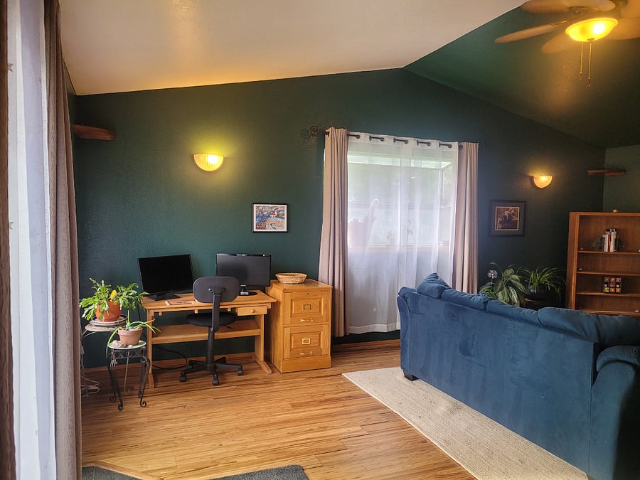 dedicated office space in family room