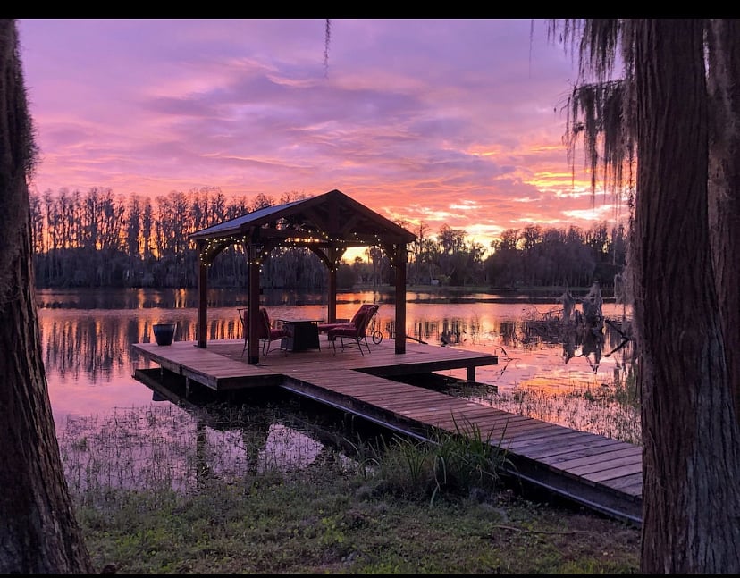 The dock on Lake Gardenia
