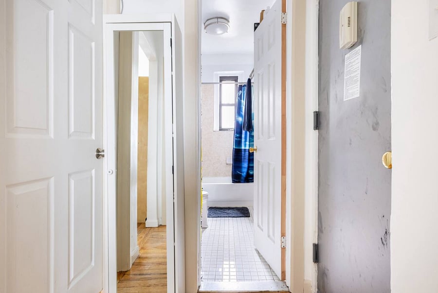 Looking to bathroom from entryway