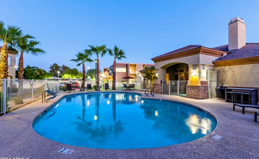 Resort-style community pool and relaxing hot tub perfect for unwinding after work