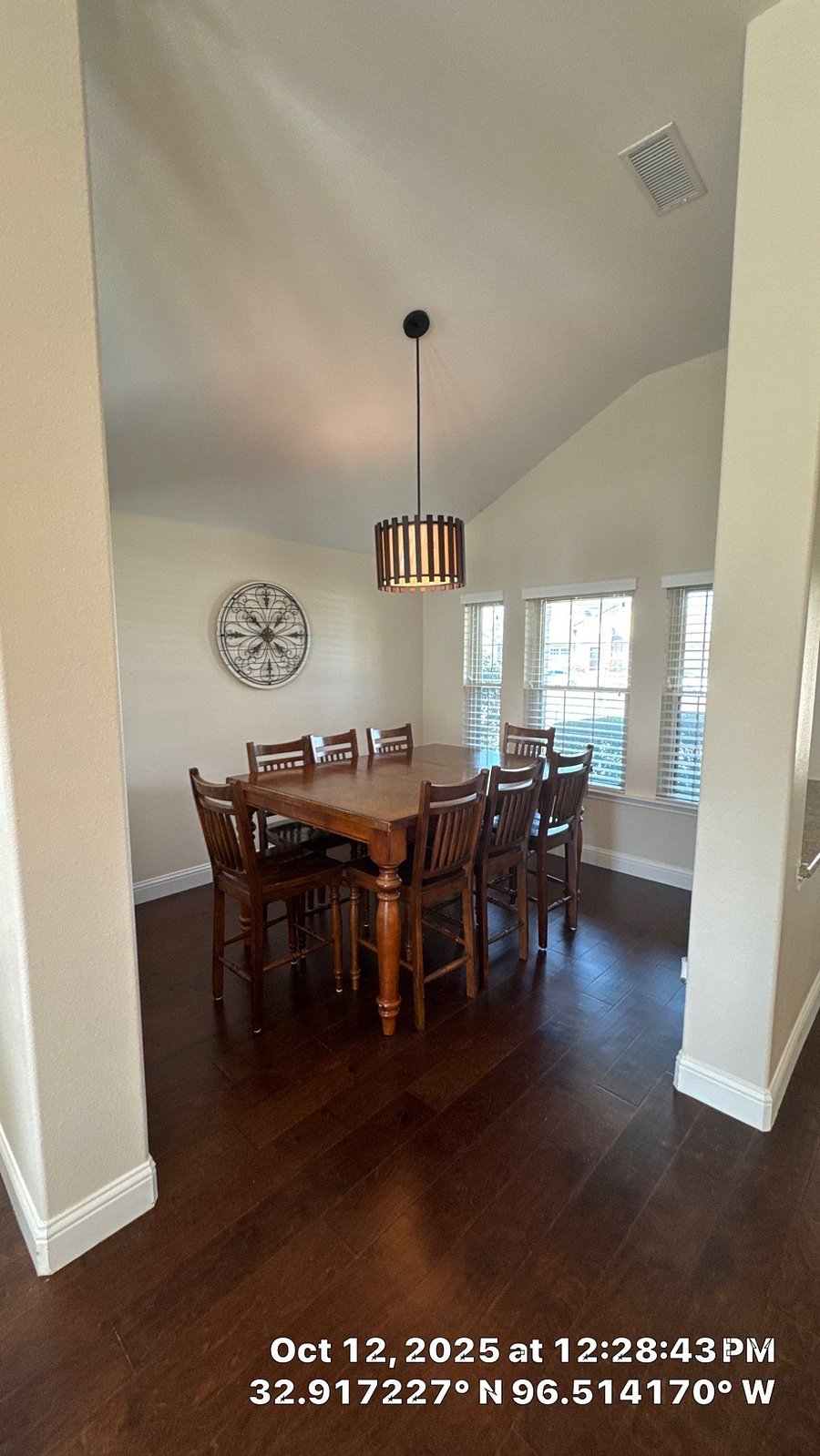 Large dining table