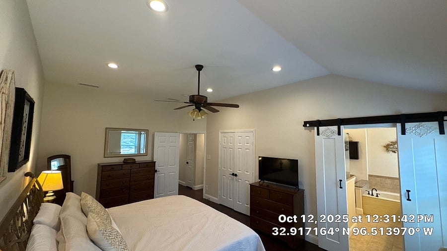 Large master with King bed and extra large walk in closet