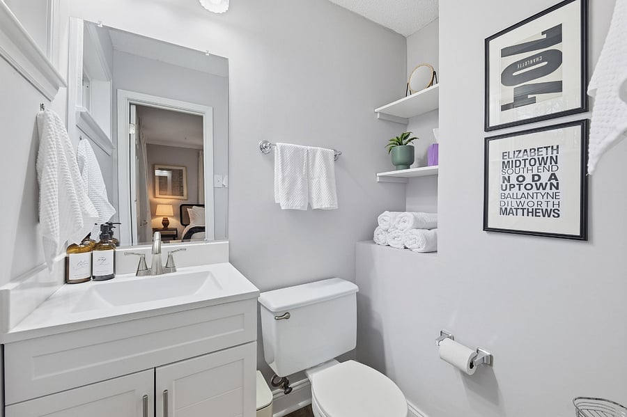 Half-bath is ensuite to Bedroom Two
