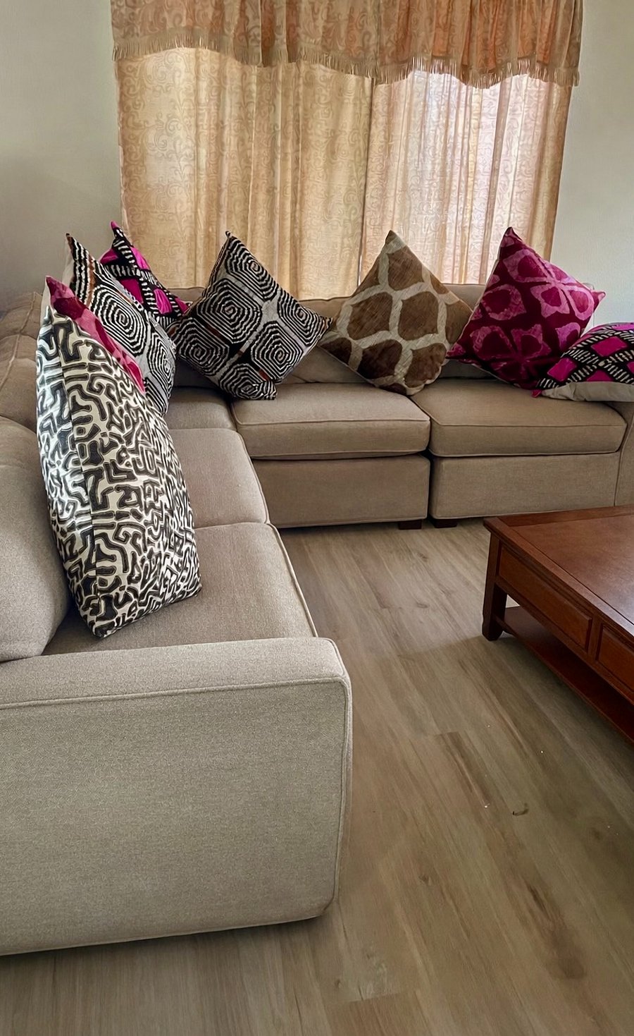 Living Room With Full Couch, Smart TV, and High Speed WiFi