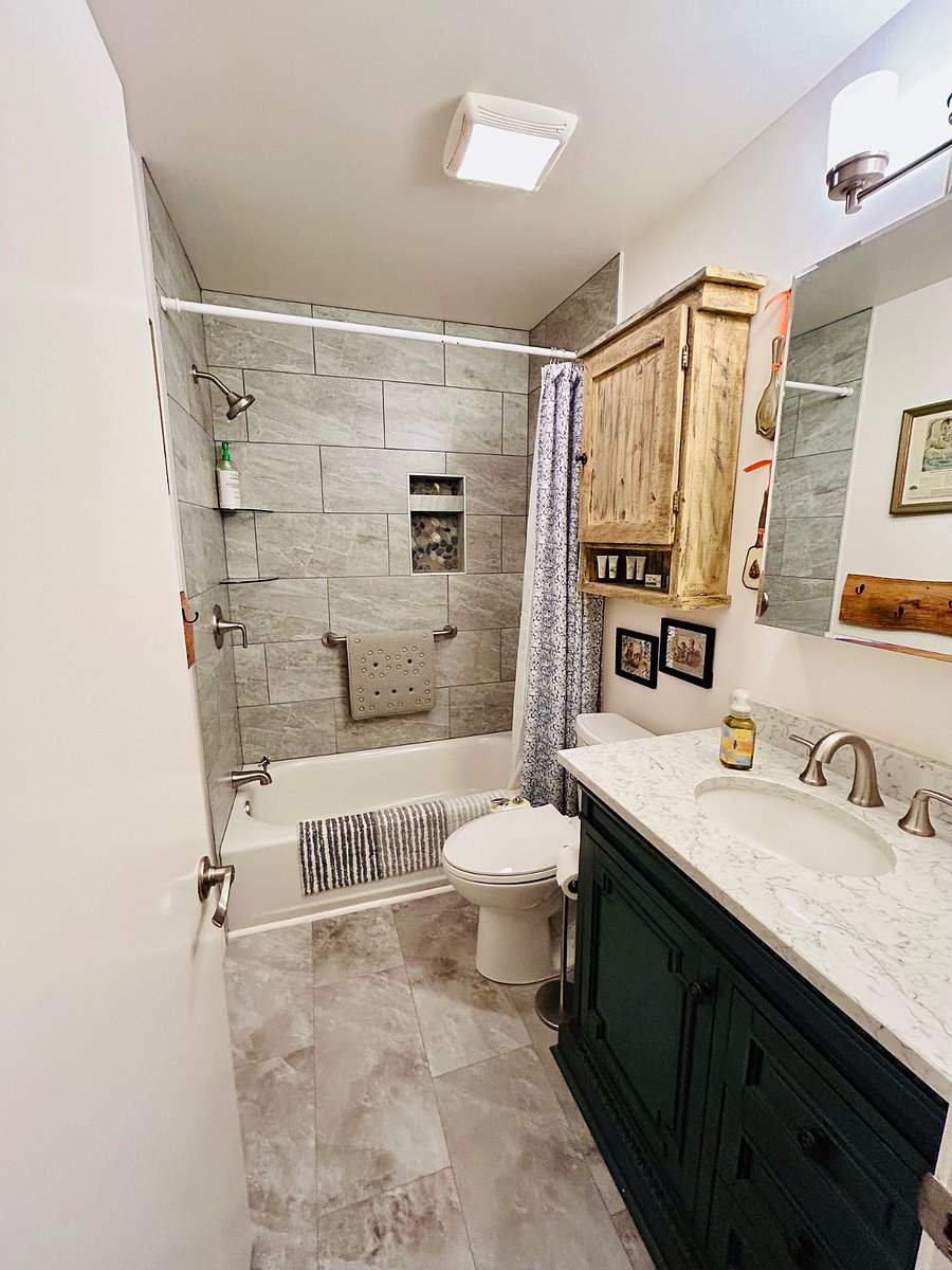 Guest Bathroom with Tub & Shower, remodeled in 2024