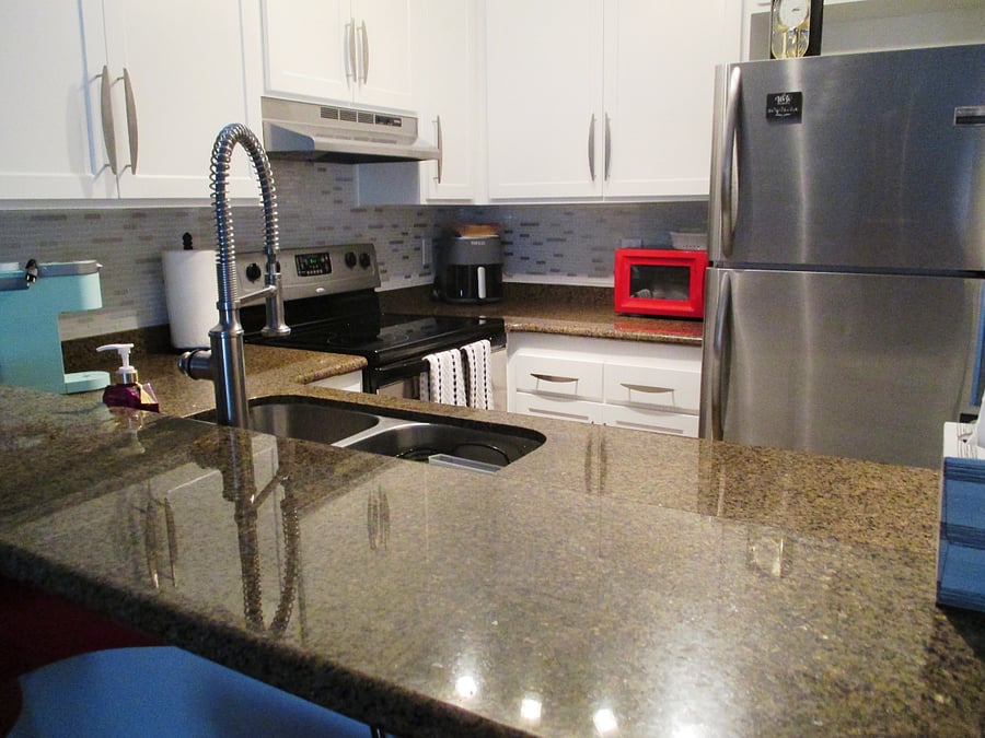 Fully Stocked Kitchen with Air Fryer, Keurig Coffee Maker, Bowls, plates, utensils, mixer, cleaning items, Brita water container 