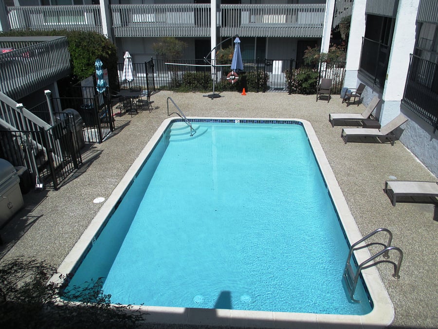 Pool Right Outside Front Door of Unit