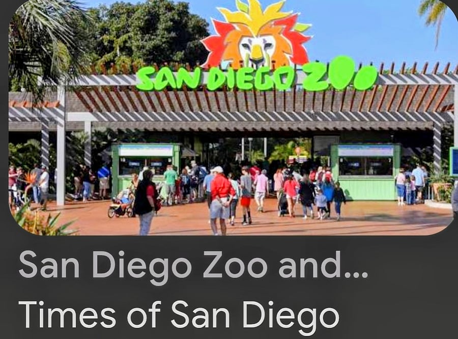 World Famous San Diego Zoo 20 minutes from Condominium 