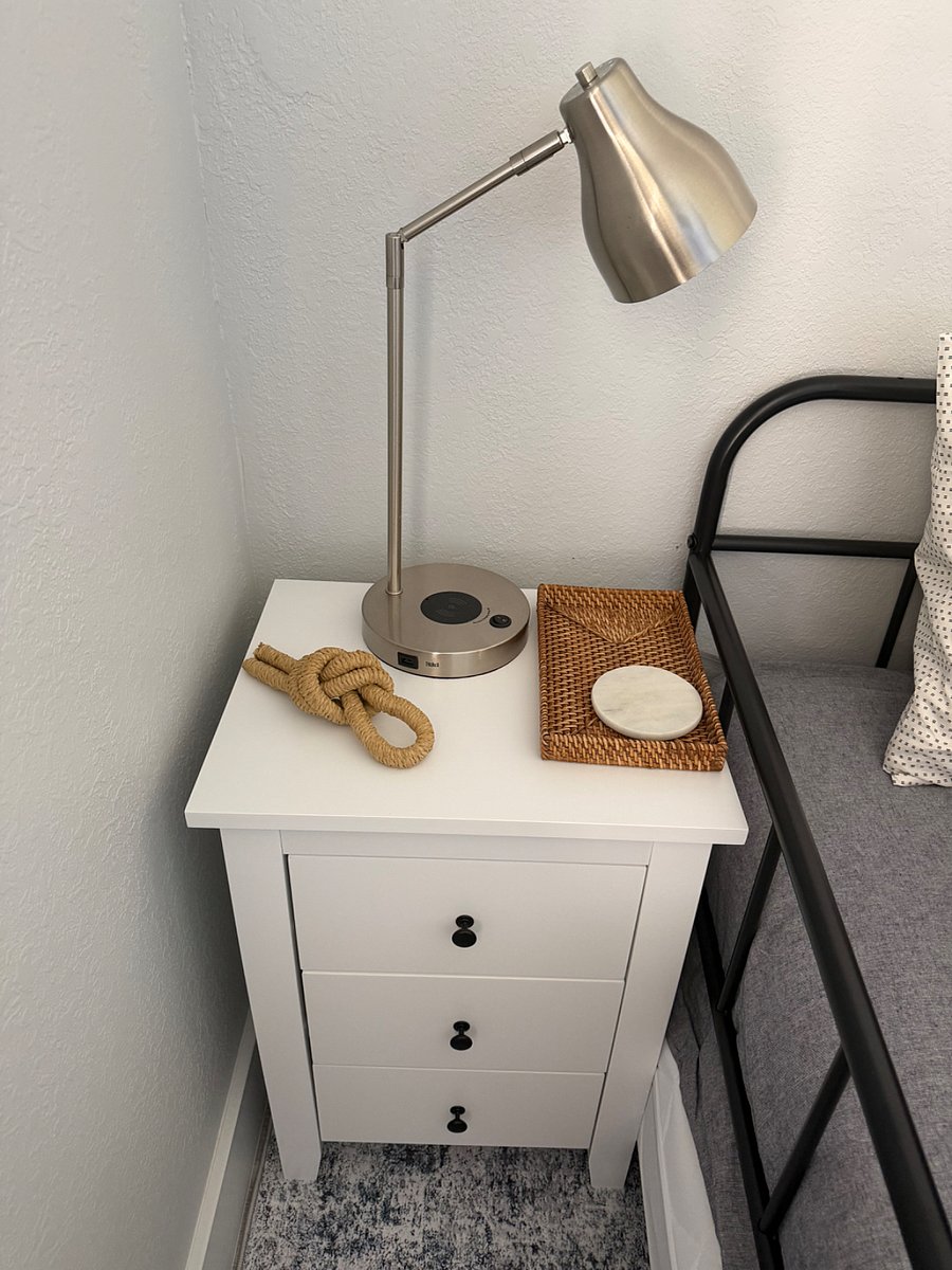 Task lamp with built in wireless charger.