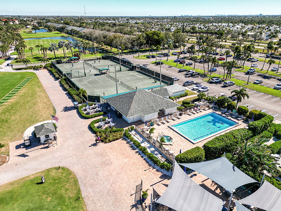 Tennis Courts and Main Pool at the Country Club.