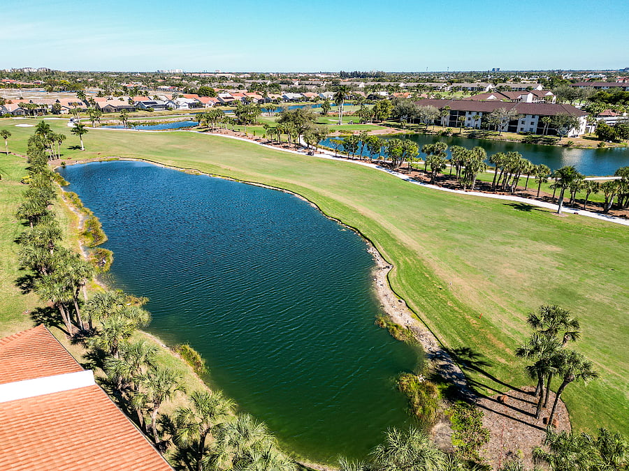 Another view of the golf course pond.