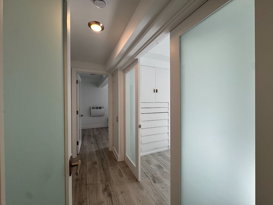 No dark hallway! Built-in dresser in flex room.