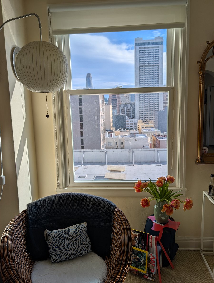 View from swivel chair
