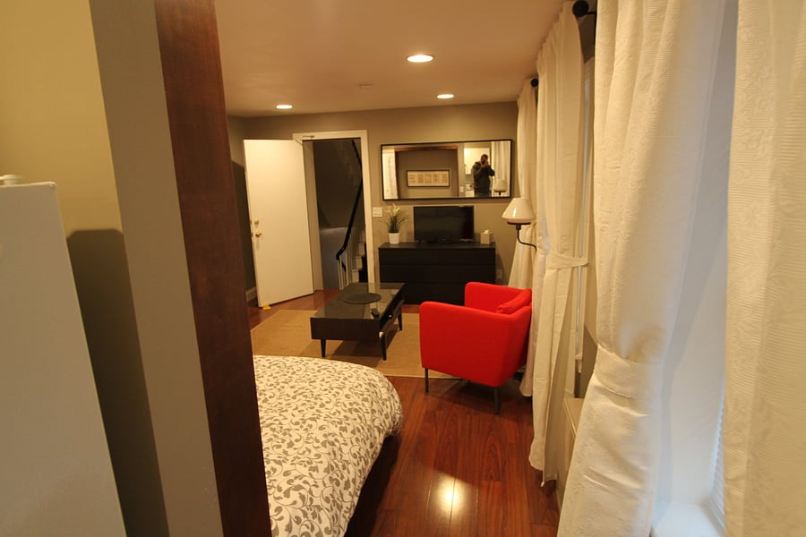 Looking from kitchen to front door