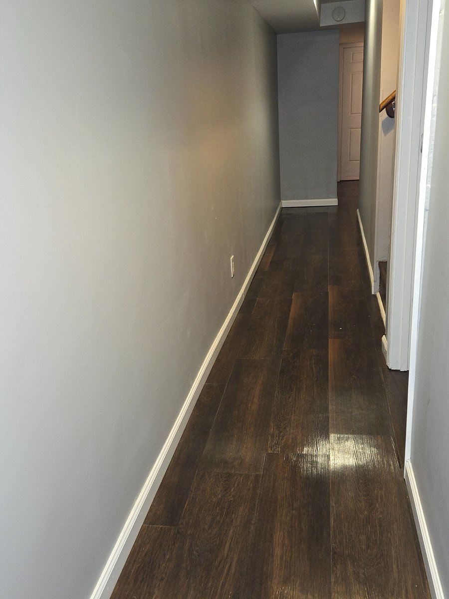 Lower level hall wall