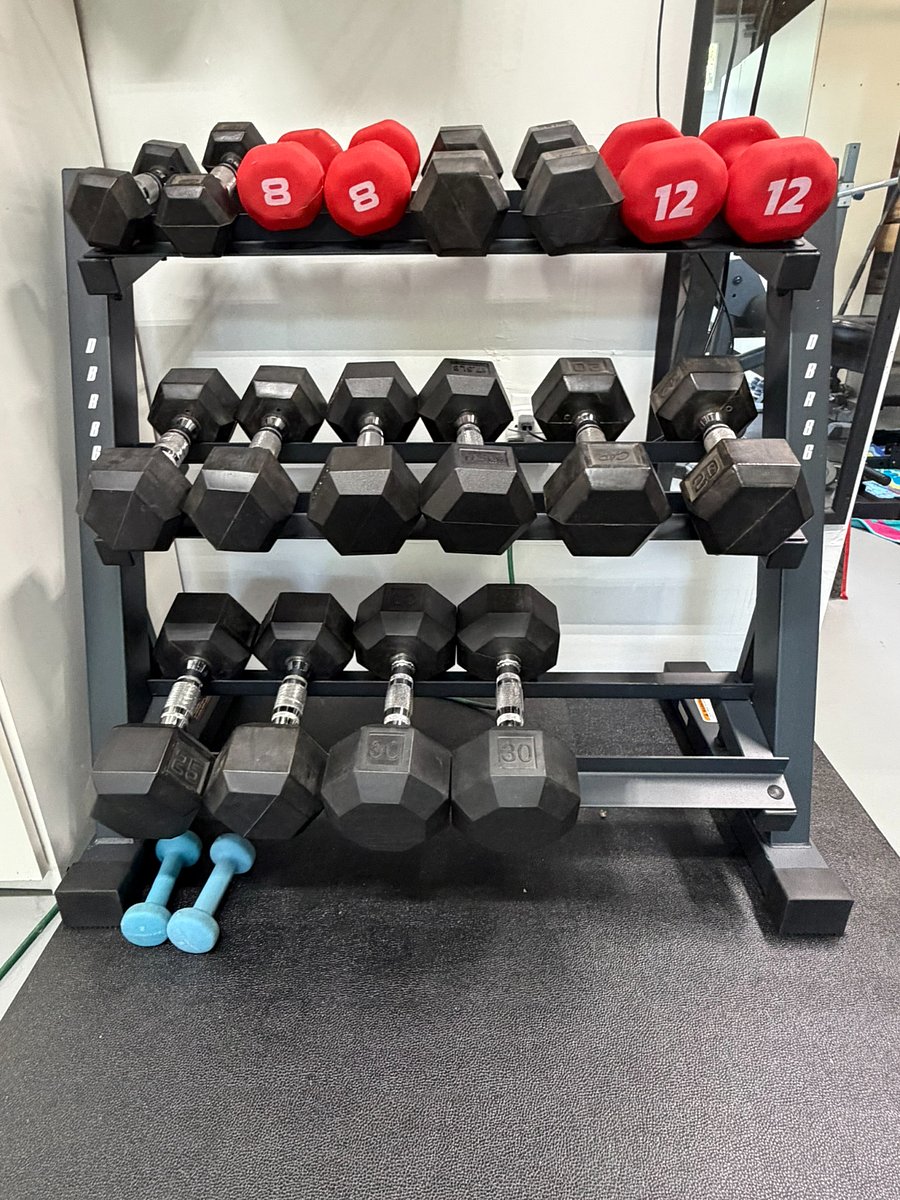 24 inch mounted smart TV makes workouts more enjoyable.