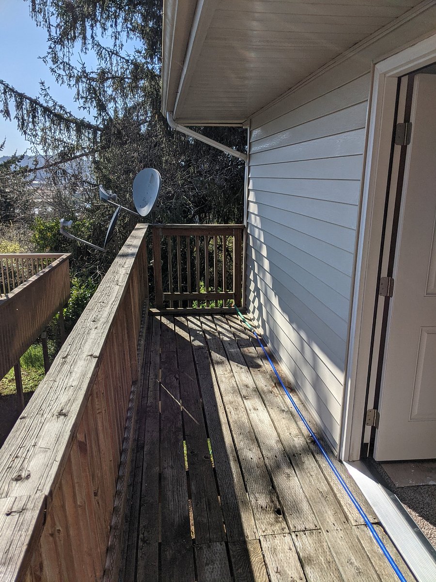 West corner of the back deck, much warmer with southern exposure