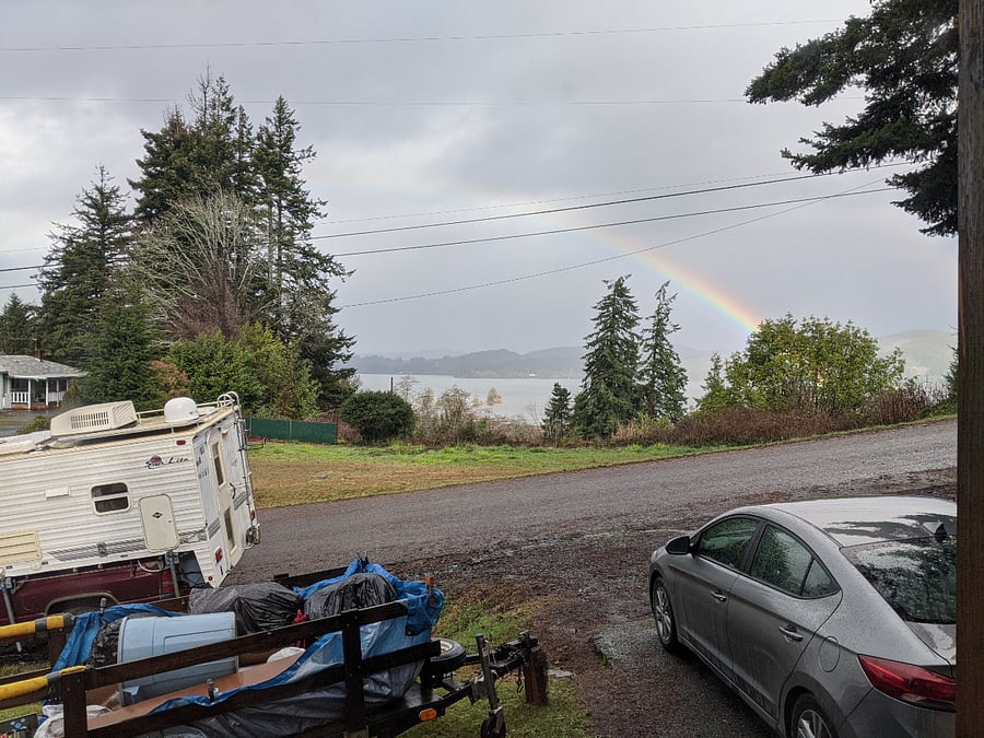 Quiet street out front with great view