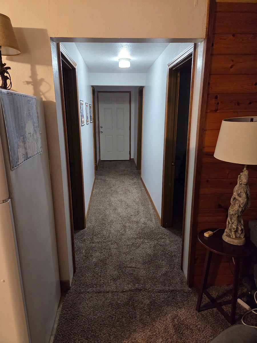 Hallway looking towards rear entrance