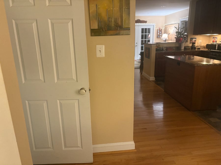 This is the door to the guest basement from the kitchen. This is the interior entrance. There is also an exterior entrance.