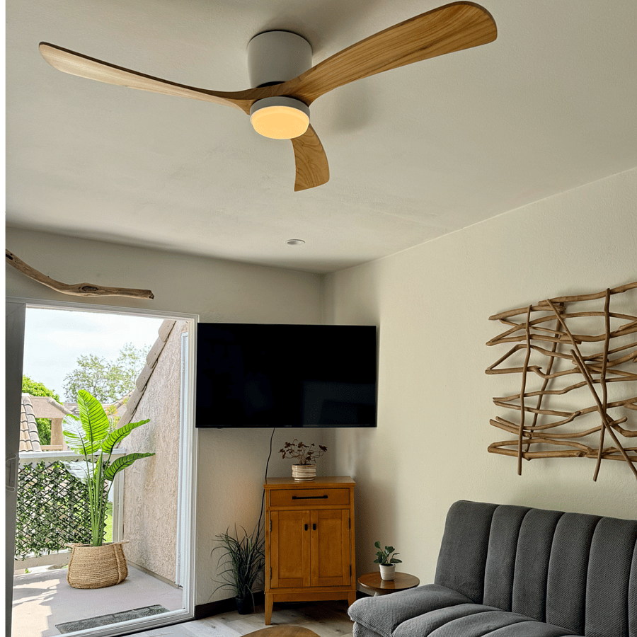 new ceiling fans added to each room