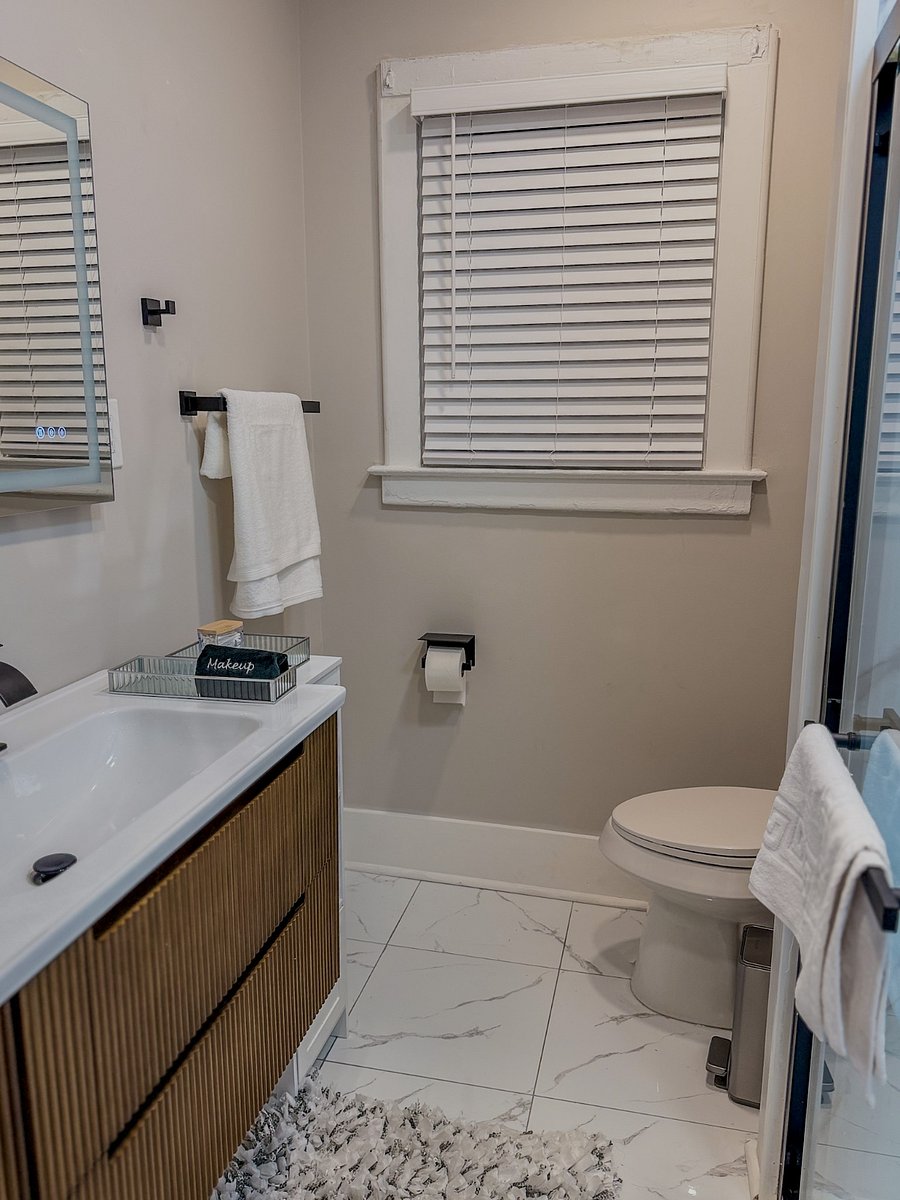 Full bathroom with shower.