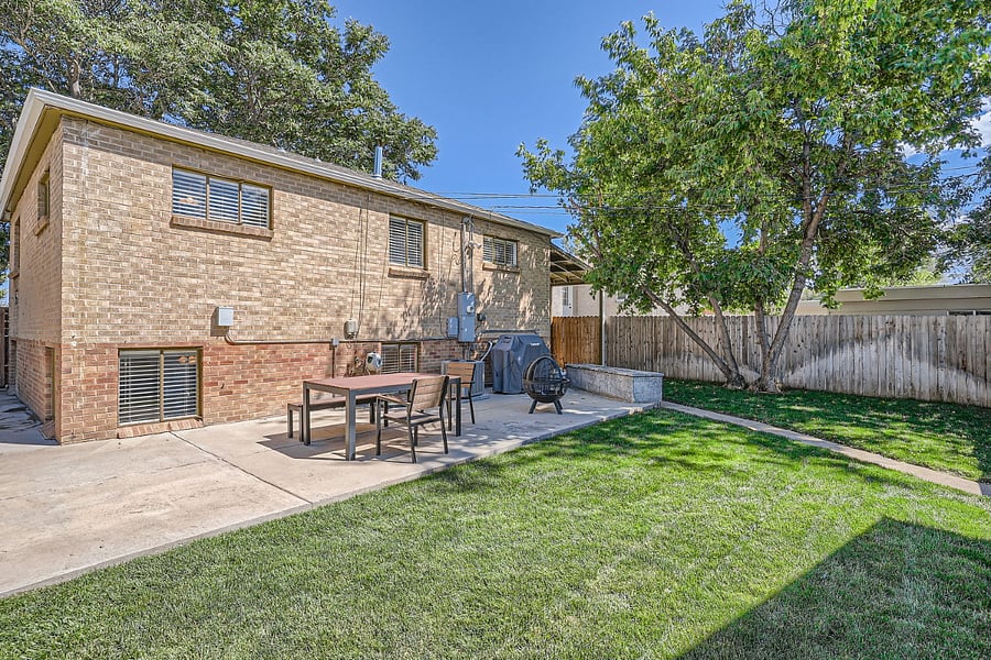 Shared backyard area