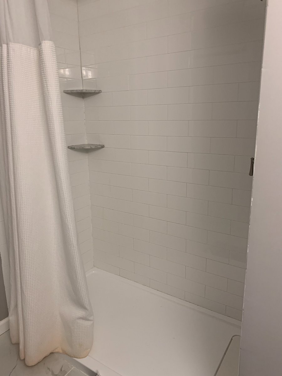 Upstairs bathroom with walk in shower