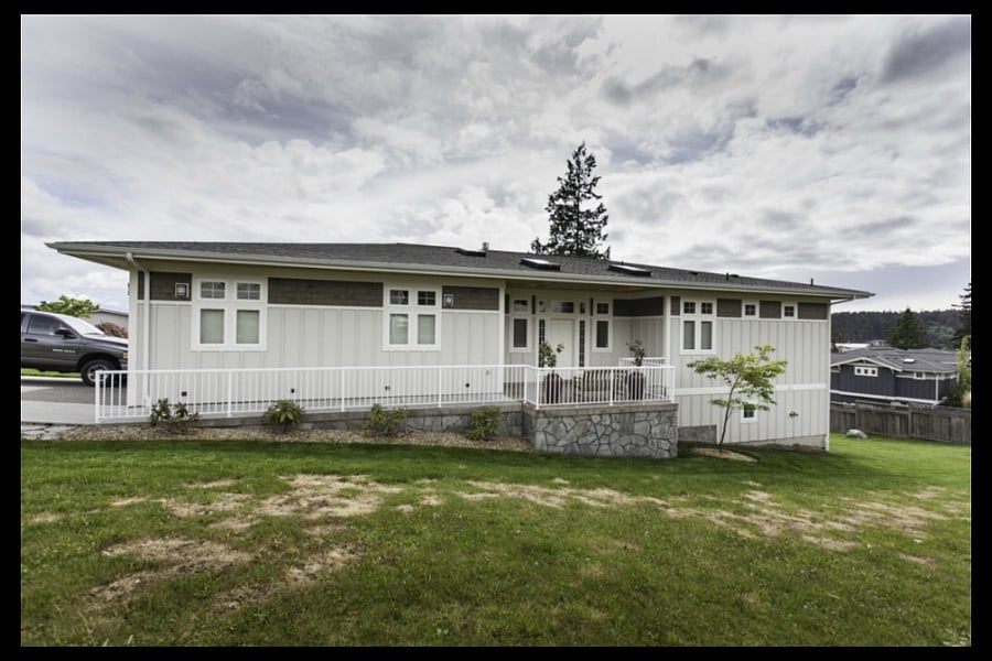 Front of house, main entry