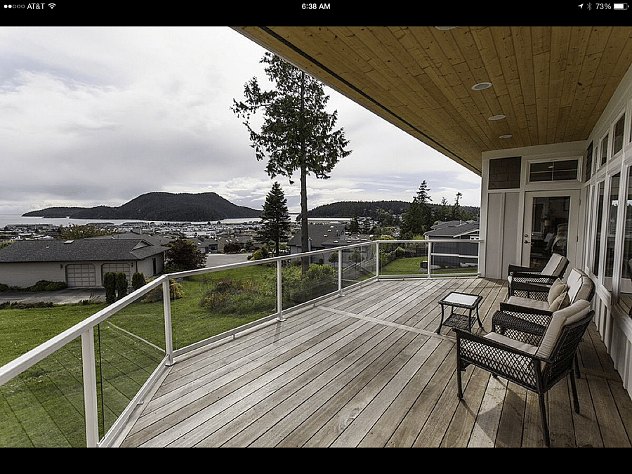 Deck off of dining room, main level