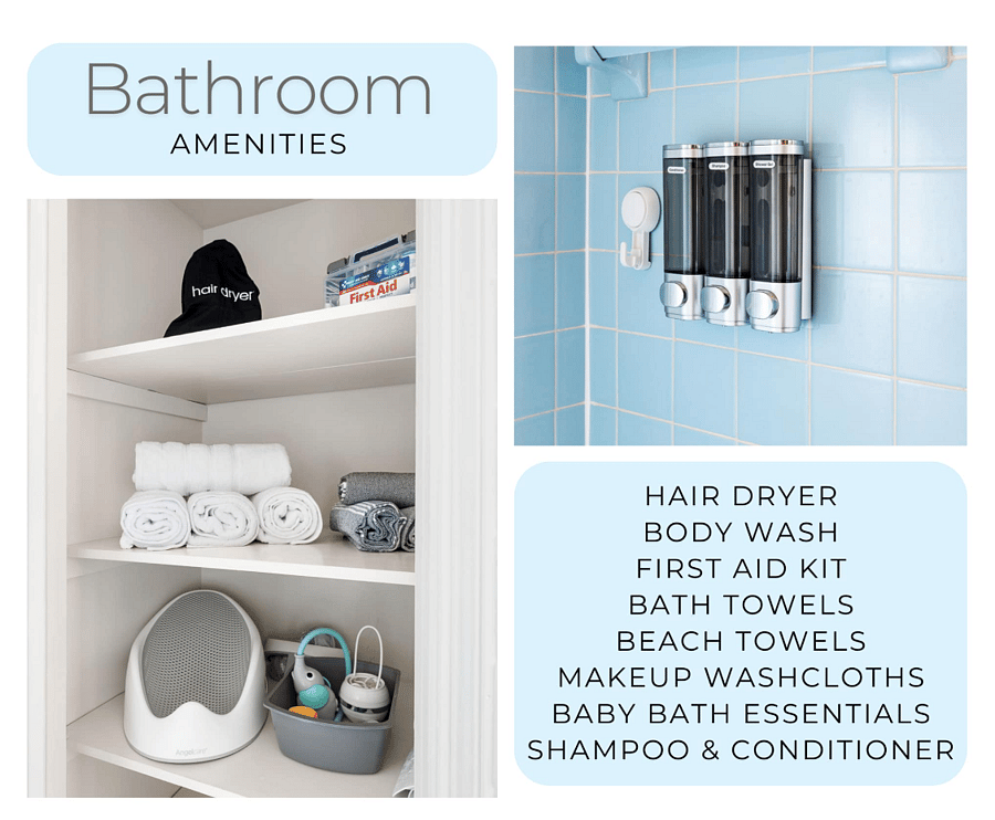 Both bathrooms feature the same amenities.
