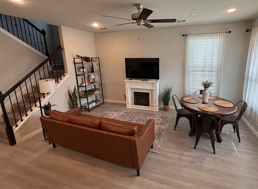 Open concept living space.