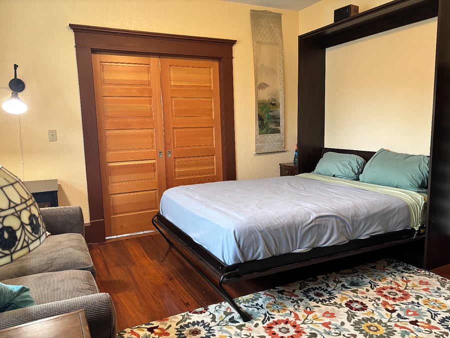 Bedroom, double doors lead into your living room /dining room.