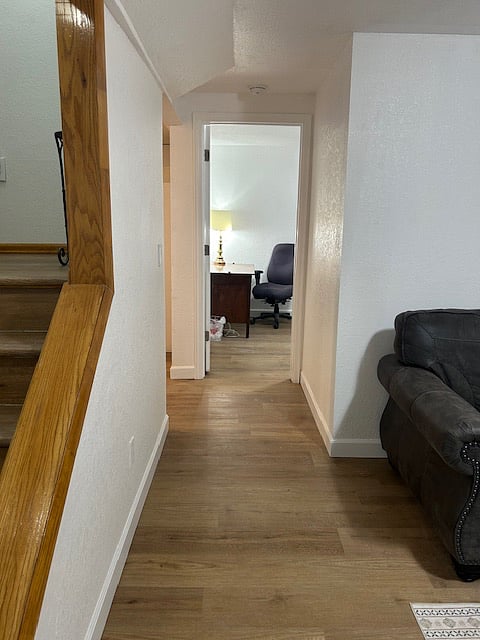 Hallway to office/bedroom and kitchen