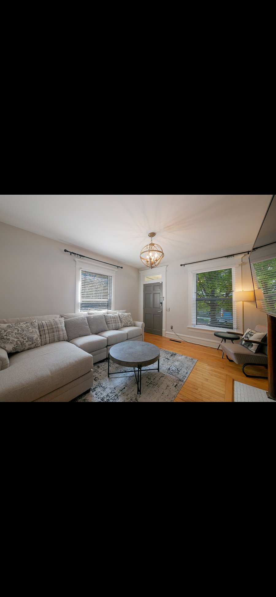 Main living room as you walk in to the unit from the front door.