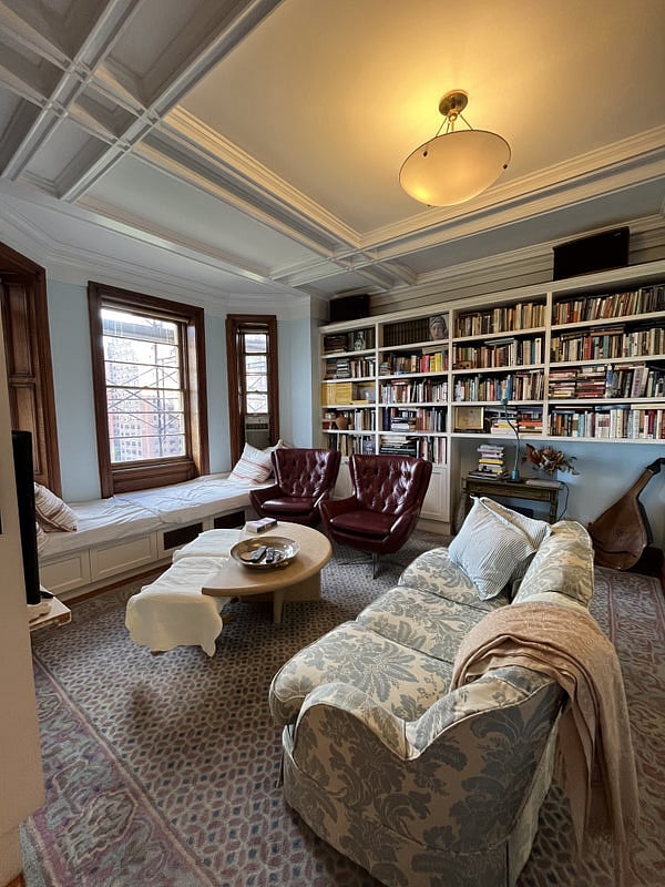 Shared spaces include living, library and formal dining rooms.