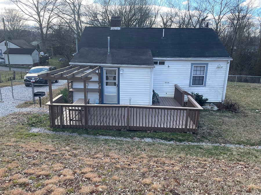Back deck in Winter.