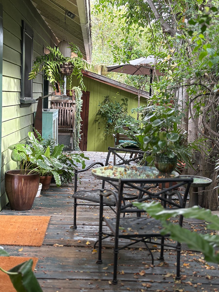 At photo end is patio off your room